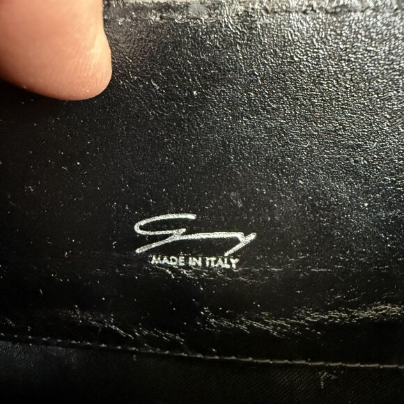 GENNY Women's Handbag Purse Black Leather Flap Zipper Minimalist Made In Italy - Picture 11 of 14